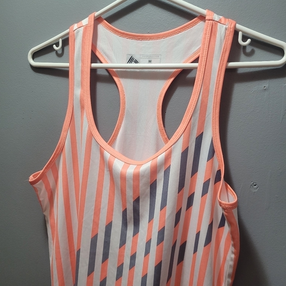 RBX Performance Racerback Striped Tank Top Size M - Picture 2 of 6